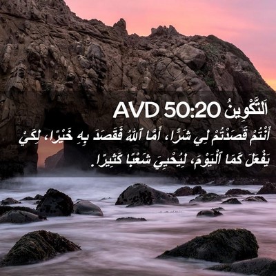 Picture 02 - اَلتَّكْوِينُ 50:20 AVD - أَنْتُمْ قَصَدْتُمْ لِي - Bible Verse Picture