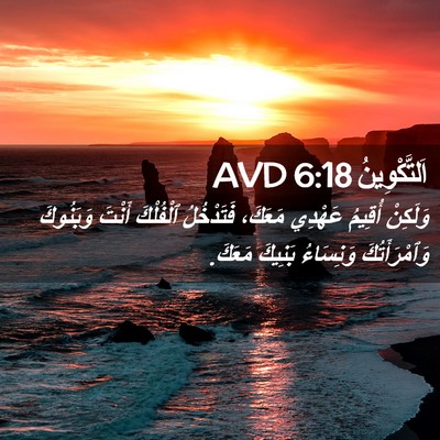 Picture 02 - اَلتَّكْوِينُ 6:18 AVD - وَلَكِنْ أُقِيمُ عَهْدِي - Bible Verse Picture