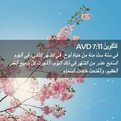 Picture 02 - اَلتَّكْوِينُ 7:11 AVD - فِي سَنَةِ سِتِّ مِئَةٍ - Bible Verse Picture