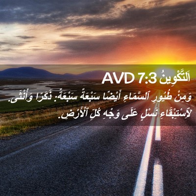 Picture 02 - اَلتَّكْوِينُ 7:3 AVD - وَمِنْ طُيُورِ ٱلسَّمَاءِ - Bible Verse Picture