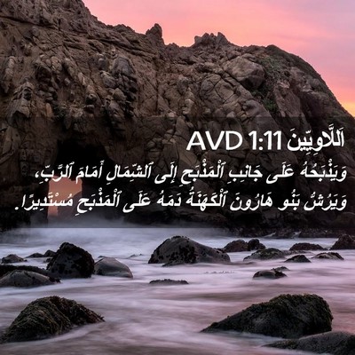 Picture 02 - اَللَّاوِيِّينَ 1:11 AVD - وَيَذْبَحُهُ عَلَى - Bible Verse Picture
