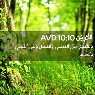 Picture 02 - اَللَّاوِيِّينَ 10:10 AVD - وَلِلتَّمْيِيزِ بَيْنَ - Bible Verse Picture