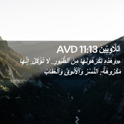Picture 02 - اَللَّاوِيِّينَ 11:13 AVD - «وَهَذِهِ تَكْرَهُونَهَا - Bible Verse Picture