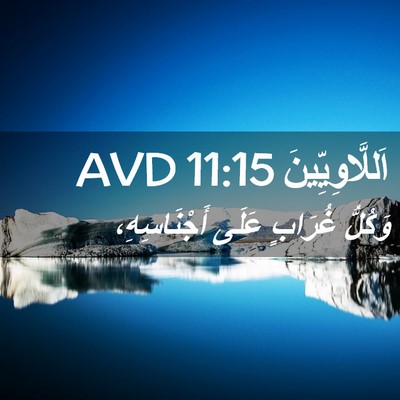 Picture 02 - اَللَّاوِيِّينَ 11:15 AVD - وَكُلُّ غُرَابٍ عَلَى - Bible Verse Picture