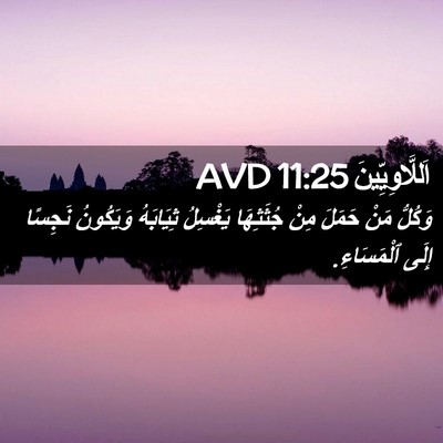 Picture 02 - اَللَّاوِيِّينَ 11:25 AVD - وَكُلُّ مَنْ حَمَلَ مِنْ - Bible Verse Picture