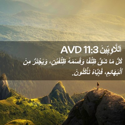 Picture 02 - اَللَّاوِيِّينَ 11:3 AVD - كُلُّ مَا شَقَّ ظِلْفًا - Bible Verse Picture