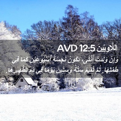 Picture 02 - اَللَّاوِيِّينَ 12:5 AVD - وَإِنْ وَلَدَتْ أُنْثَى، - Bible Verse Picture