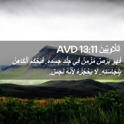 Picture 02 - اَللَّاوِيِّينَ 13:11 AVD - فَهُوَ بَرَصٌ مُزْمِنٌ فِي - Bible Verse Picture