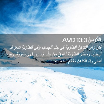 Picture 02 - اَللَّاوِيِّينَ 13:3 AVD - فَإِنْ رَأَى ٱلْكَاهِنُ - Bible Verse Picture
