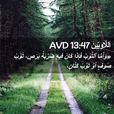Picture 02 - اَللَّاوِيِّينَ 13:47 AVD - «وَأَمَّا ٱلثَّوْبُ - Bible Verse Picture