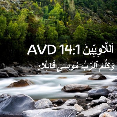 Picture 02 - اَللَّاوِيِّينَ 14:1 AVD - وَكَلَّمَ ٱلرَّبُّ مُوسَى - Bible Verse Picture