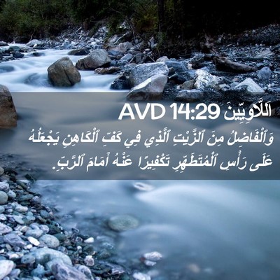Picture 02 - اَللَّاوِيِّينَ 14:29 AVD - وَٱلْفَاضِلُ مِنَ - Bible Verse Picture