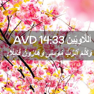 Picture 02 - اَللَّاوِيِّينَ 14:33 AVD - وَكَلَّمَ ٱلرَّبُّ مُوسَى - Bible Verse Picture