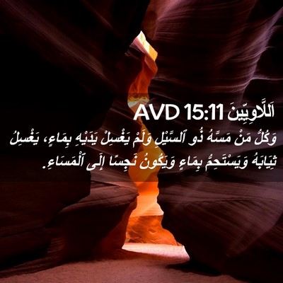 Picture 02 - اَللَّاوِيِّينَ 15:11 AVD - وَكُلُّ مَنْ مَسَّهُ ذُو - Bible Verse Picture