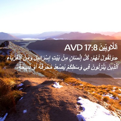 Picture 02 - اَللَّاوِيِّينَ 17:8 AVD - «وَتَقُولُ لَهُمْ: كُلُّ - Bible Verse Picture
