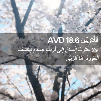 Picture 02 - اَللَّاوِيِّينَ 18:6 AVD - «لَا يَقْتَرِبْ إِنْسَانٌ - Bible Verse Picture