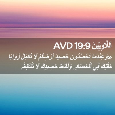Picture 02 - اَللَّاوِيِّينَ 19:9 AVD - «وَعِنْدَمَا تَحْصُدُونَ - Bible Verse Picture