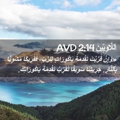Picture 02 - اَللَّاوِيِّينَ 2:14 AVD - «وَإِنْ قَرَّبْتَ - Bible Verse Picture