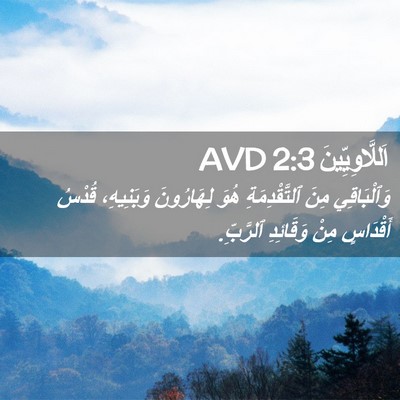 Picture 02 - اَللَّاوِيِّينَ 2:3 AVD - وَٱلْبَاقِي مِنَ - Bible Verse Picture