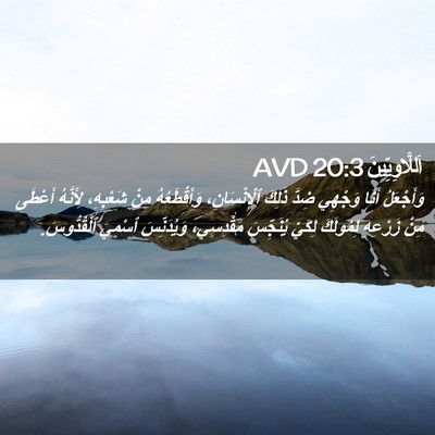 Picture 02 - اَللَّاوِيِّينَ 20:3 AVD - وَأَجْعَلُ أَنَا وَجْهِي - Bible Verse Picture