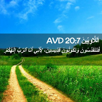 Picture 02 - اَللَّاوِيِّينَ 20:7 AVD - فَتَتَقَدَّسُونَ - Bible Verse Picture