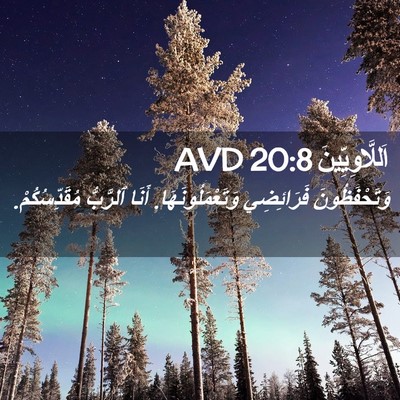 Picture 02 - اَللَّاوِيِّينَ 20:8 AVD - وَتَحْفَظُونَ فَرَائِضِي - Bible Verse Picture
