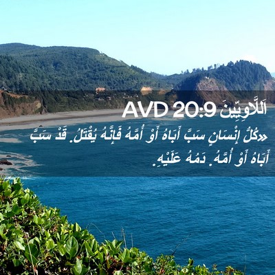 Picture 02 - اَللَّاوِيِّينَ 20:9 AVD - «كُلُّ إِنْسَانٍ سَبَّ - Bible Verse Picture