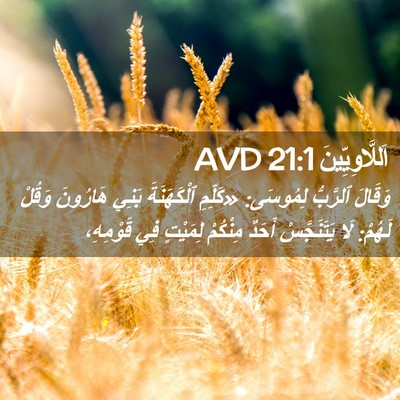 Picture 02 - اَللَّاوِيِّينَ 21:1 AVD - وَقَالَ ٱلرَّبُّ لِمُوسَى: - Bible Verse Picture