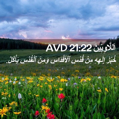 Picture 02 - اَللَّاوِيِّينَ 21:22 AVD - خُبْزَ إِلَهِهِ مِنْ - Bible Verse Picture