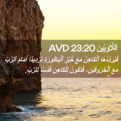 Picture 02 - اَللَّاوِيِّينَ 23:20 AVD - فَيُرَدِّدُهَا ٱلْكَاهِنُ - Bible Verse Picture