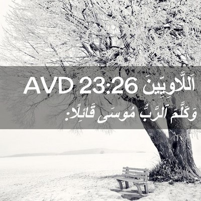 Picture 02 - اَللَّاوِيِّينَ 23:26 AVD - وَكَلَّمَ ٱلرَّبُّ مُوسَى - Bible Verse Picture