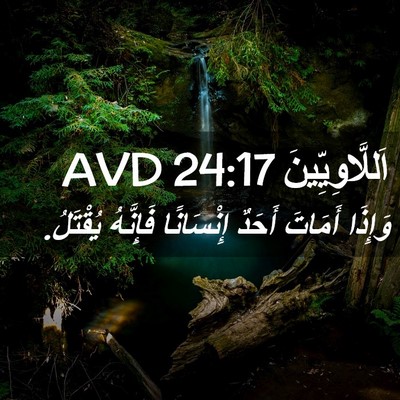 Picture 02 - اَللَّاوِيِّينَ 24:17 AVD - وَإِذَا أَمَاتَ أَحَدٌ - Bible Verse Picture