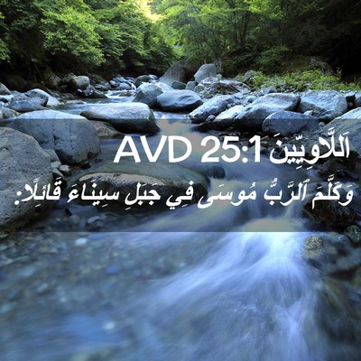 Picture 02 - اَللَّاوِيِّينَ 25:1 AVD - وَكَلَّمَ ٱلرَّبُّ مُوسَى - Bible Verse Picture