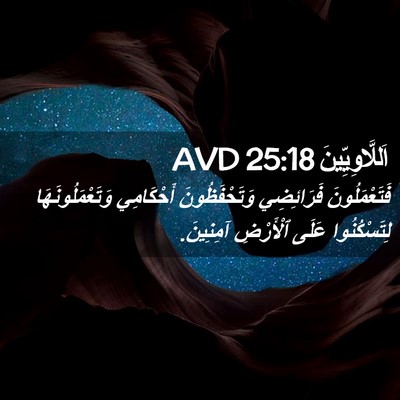 Picture 02 - اَللَّاوِيِّينَ 25:18 AVD - فَتَعْمَلُونَ فَرَائِضِي - Bible Verse Picture