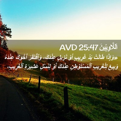 Picture 02 - اَللَّاوِيِّينَ 25:47 AVD - «وَإِذَا طَالَتْ يَدُ - Bible Verse Picture