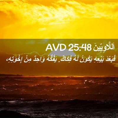 Picture 02 - اَللَّاوِيِّينَ 25:48 AVD - فَبَعْدَ بَيْعِهِ يَكُونُ - Bible Verse Picture