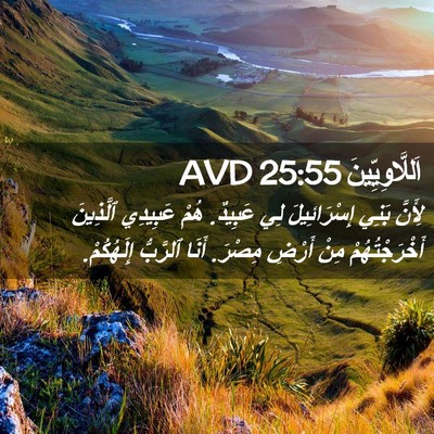 Picture 02 - اَللَّاوِيِّينَ 25:55 AVD - لِأَنَّ بَنِي - Bible Verse Picture