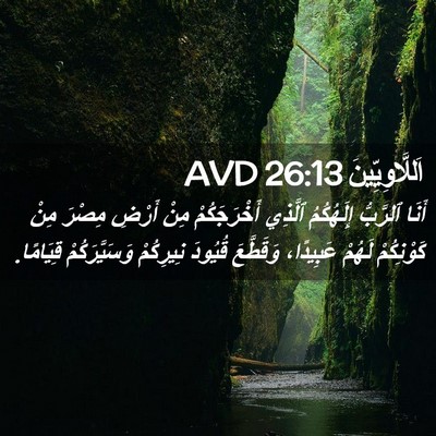 Picture 02 - اَللَّاوِيِّينَ 26:13 AVD - أَنَا ٱلرَّبُّ إِلَهُكُمُ - Bible Verse Picture