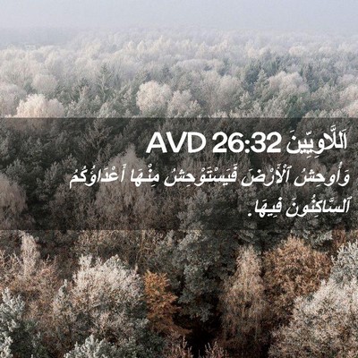 Picture 02 - اَللَّاوِيِّينَ 26:32 AVD - وَأُوحِشُ ٱلْأَرْضَ - Bible Verse Picture