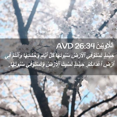 Picture 02 - اَللَّاوِيِّينَ 26:34 AVD - حِينَئِذٍ تَسْتَوْفِي - Bible Verse Picture