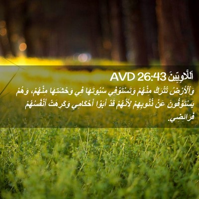 Picture 02 - اَللَّاوِيِّينَ 26:43 AVD - وَٱلْأَرْضُ تُتْرَكُ - Bible Verse Picture