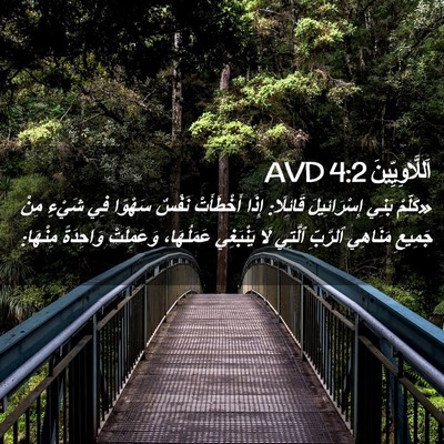 Picture 02 - اَللَّاوِيِّينَ 4:2 AVD - «كَلِّمْ بَنِي - Bible Verse Picture
