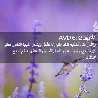 Picture 02 - اَللَّاوِيِّينَ 6:12 AVD - وَٱلنَّارُ عَلَى - Bible Verse Picture