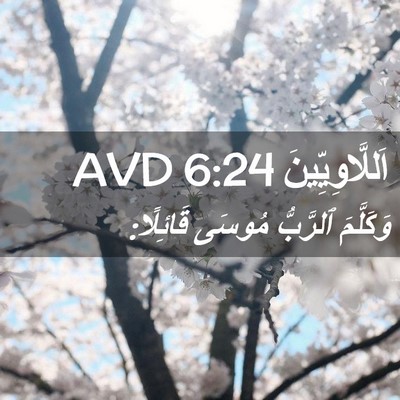 Picture 02 - اَللَّاوِيِّينَ 6:24 AVD - وَكَلَّمَ ٱلرَّبُّ مُوسَى - Bible Verse Picture