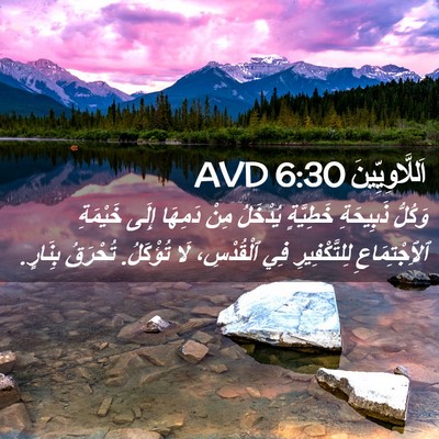 Picture 02 - اَللَّاوِيِّينَ 6:30 AVD - وَكُلُّ ذَبِيحَةِ - Bible Verse Picture