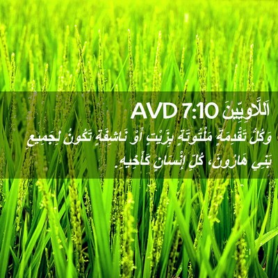 Picture 02 - اَللَّاوِيِّينَ 7:10 AVD - وَكُلُّ تَقْدِمَةٍ - Bible Verse Picture