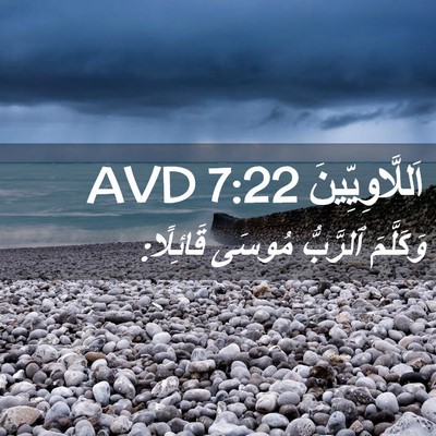 Picture 02 - اَللَّاوِيِّينَ 7:22 AVD - وَكَلَّمَ ٱلرَّبُّ مُوسَى - Bible Verse Picture
