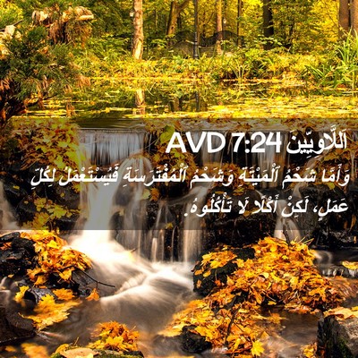 Picture 02 - اَللَّاوِيِّينَ 7:24 AVD - وَأَمَّا شَحْمُ - Bible Verse Picture