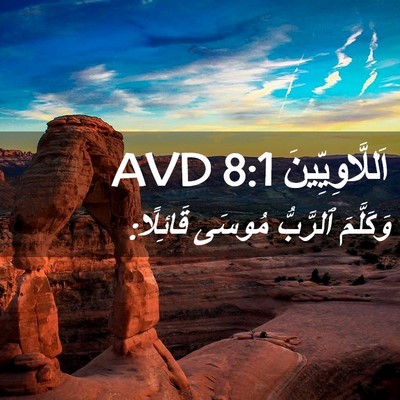 Picture 02 - اَللَّاوِيِّينَ 8:1 AVD - وَكَلَّمَ ٱلرَّبُّ مُوسَى - Bible Verse Picture