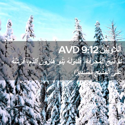 Picture 02 - اَللَّاوِيِّينَ 9:12 AVD - ثُمَّ ذَبَحَ - Bible Verse Picture